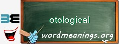 WordMeaning blackboard for otological